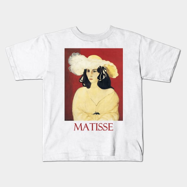 The White Feather (1919) by Henri Matisse Kids T-Shirt by Naves